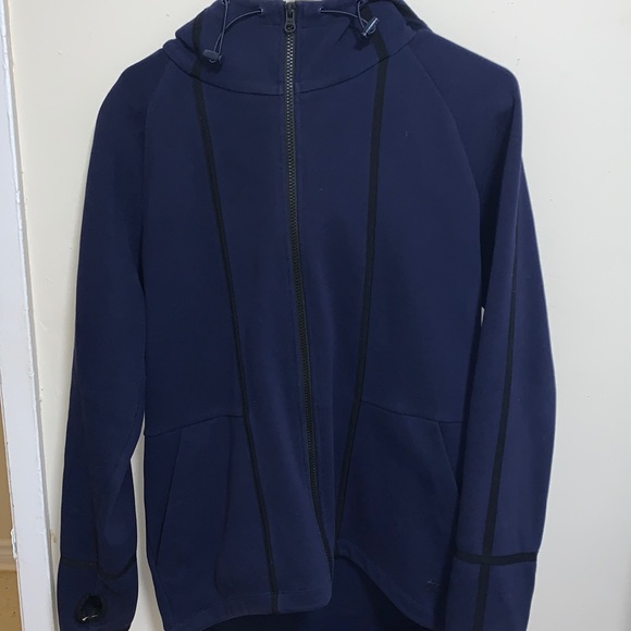 Dark Blue Zip-Up w/ thumb holes - Picture 1 of 4